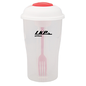 KP8280-C-ON-THE-GO SALAD CUP-Red/Clear (Clearance Minimum 140 Units)